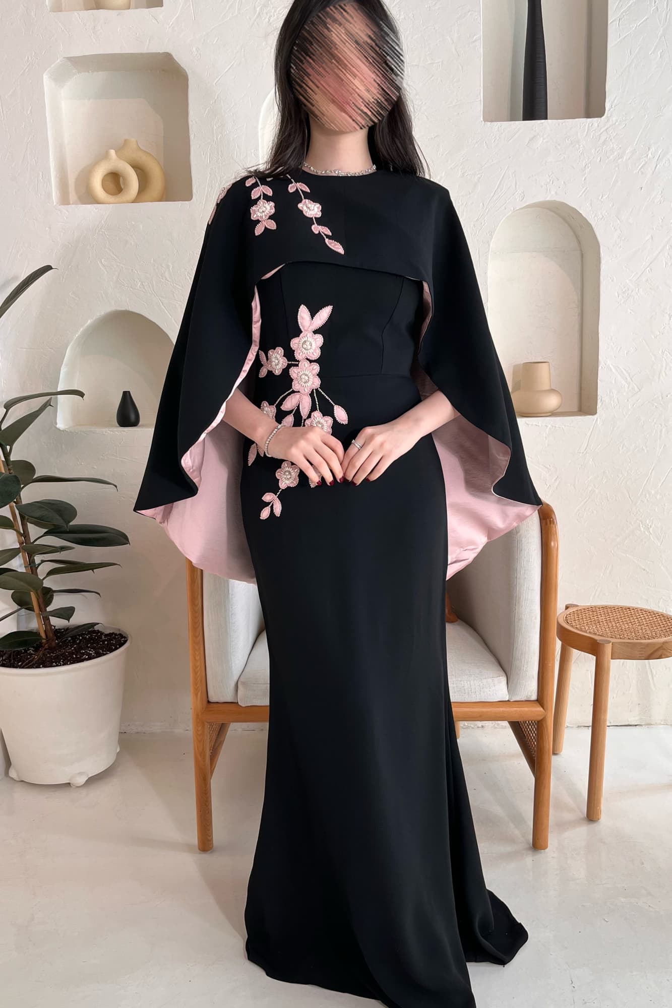 فستان سهره بطبعات زهريه مورده